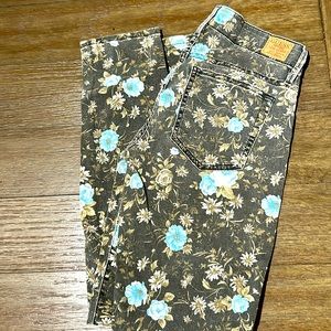 Vintage Guess Kate Skinny floral jeans